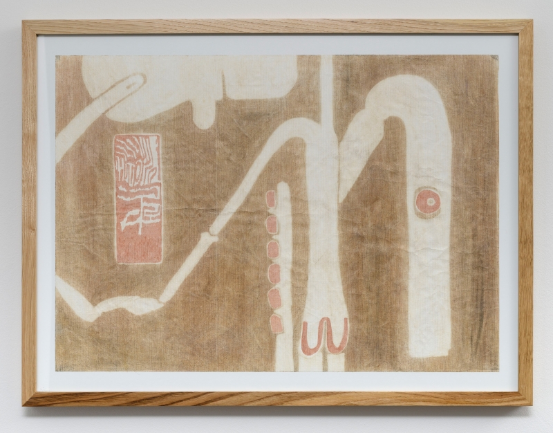 Ideas, 2021, evidenziatore e acrilico su polietilene, cm 54 x 76