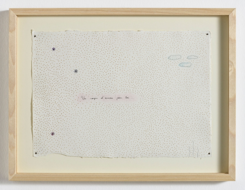 A breath of love for you 2022. Acrilico, inchiostro e acquerello su carta, cm 39 x 29