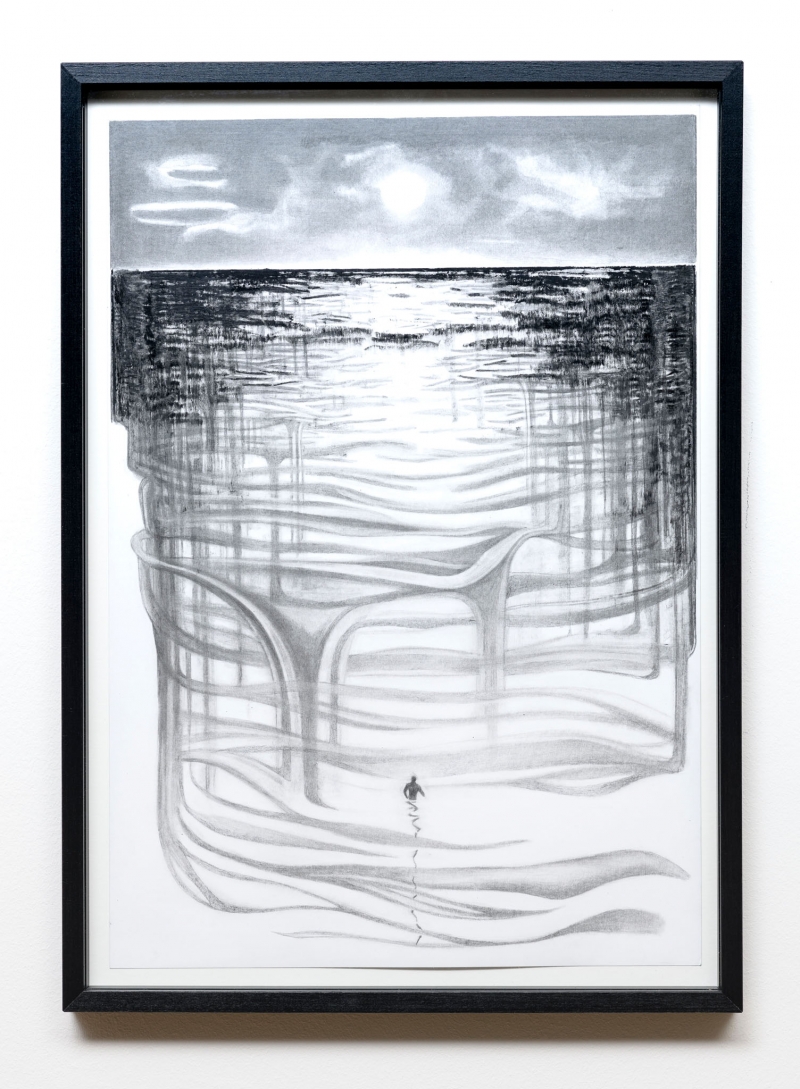 CEV, The Sea, 2024. Matita su carta, cm 52,7 x 38