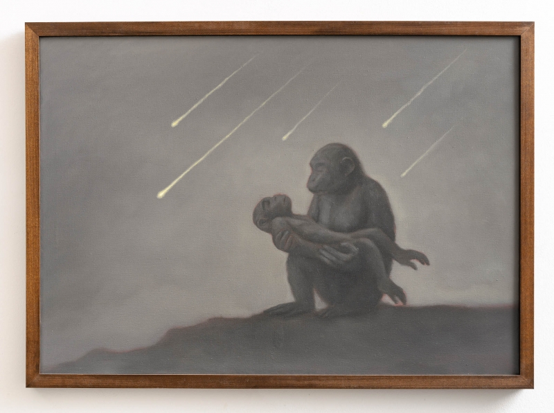 Prevoluzione (Pietà), 2025. Olio su tela, cm 52,5 × 73,5 × 3 