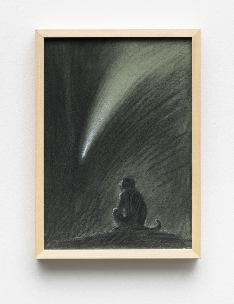 Prevoluzione (cosmo) 1, 2025. Carboncino e pastello su carta, cm 31,2 × 22,5
