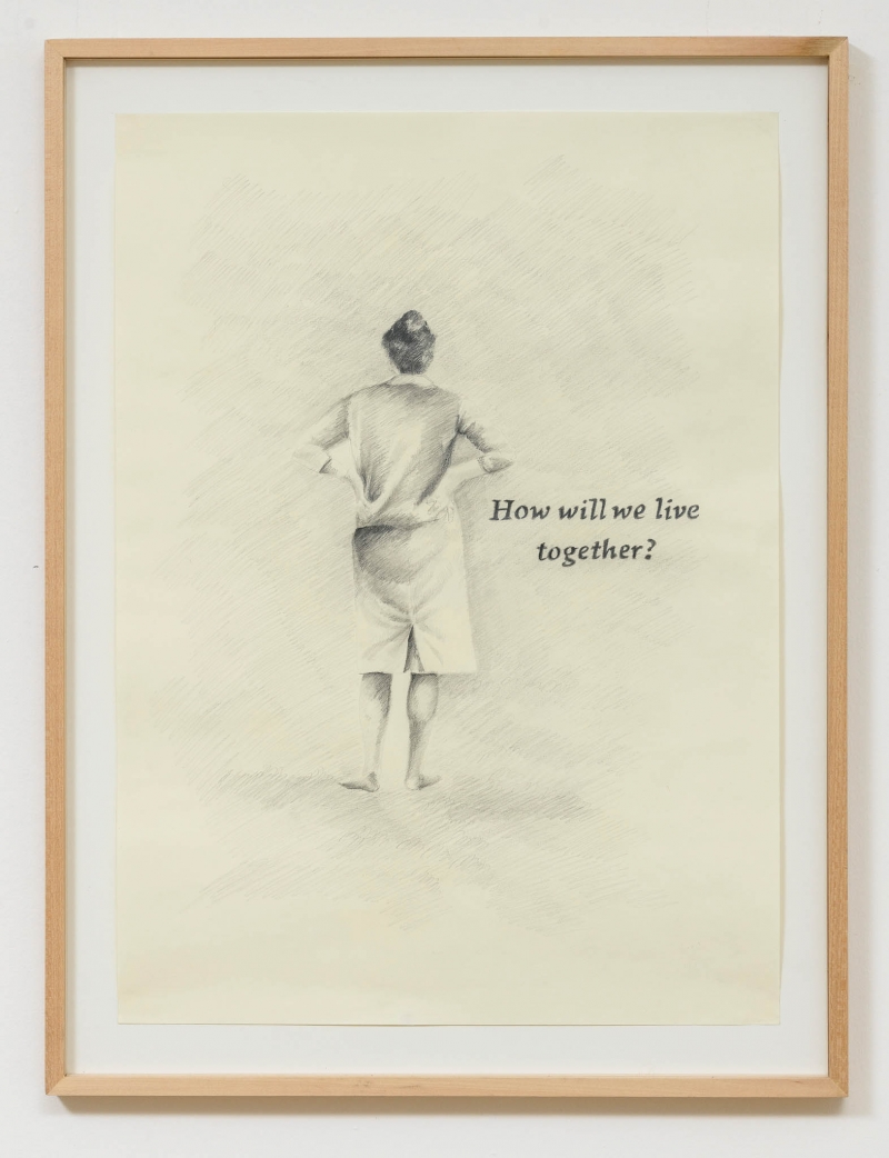 How will we live together?, 2019. Matita su carta, cm 67 × 50,7