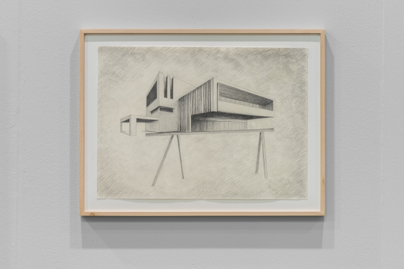 Spazio mobile, 2025. Matita su carta, cm 51,5 × 67,5 